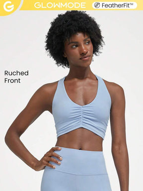 Top Esportivo Ruched Tecnologia Featherfit™