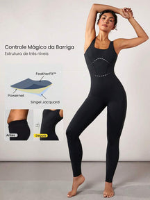 Macacão Esportivo Para Academia Tecnologia FeatherFit™